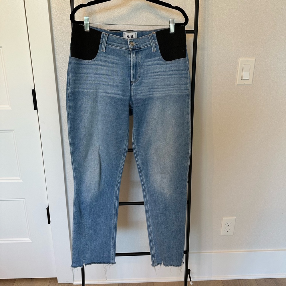 PAIGE Blue Skinny Jeans with Elastic Waistband